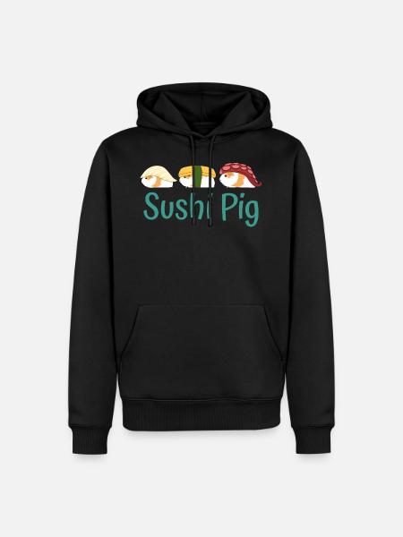 Sushi Guinea Pig - Men’s Premium Organic Hoodie - black