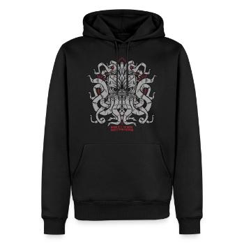 Cthulhu veut te parler - Sweat à capuche Premium bio Homme - noir - Devant - Nico (187cm)