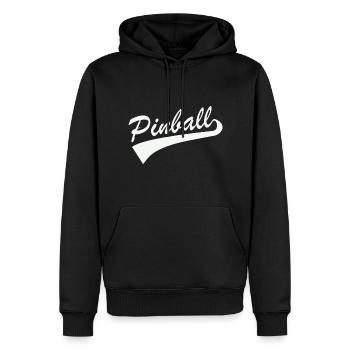 Lettrage de flipper flippern flipper - Sweat à capuche Premium bio Homme - noir - Devant - Nico (187cm)