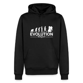 Bobfahren Bobsport Evolution Lustig - Männer Premium Bio Hoodie - Schwarz - Vorne - Nico (187cm)
