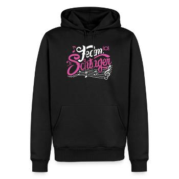 Team Schlager Schlagermusik Schlagerparty Zeltfest - Männer Premium Bio Hoodie - Schwarz - Vorne - Nico (187cm)