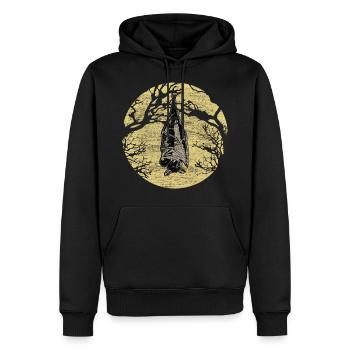 Fledermaus Blut Nachtaktiv - Männer Premium Bio Hoodie - Schwarz - Vorne - Nico (187cm)