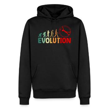 Evolution de la gymnastique sur roue de gymnastique rétro pour femmes filles - Sweat à capuche Premium bio Homme - noir - Devant - Nico (187cm)