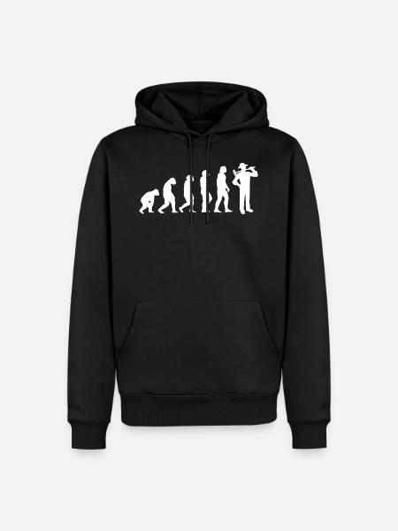 Evolution Gärtner - Männer Premium Bio Hoodie - Schwarz