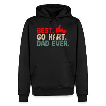 Go Kart Meilleur Papa Kartfahrer Sort renard - Sweat à capuche Premium bio Homme - noir - Devant - Nico (187cm)