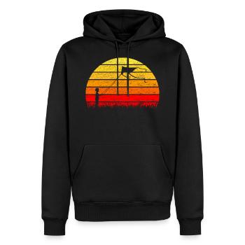 Drachensteigen Drachen Steigen Sonnenaufgang - Männer Premium Bio Hoodie - Schwarz - Vorne - Nico (187cm)