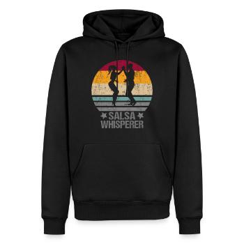 Salsa danse danse pour danseur - Sweat à capuche Premium bio Homme - noir - Devant - Nico (187cm)