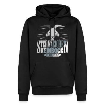 Sternzeichen Keinbock - Männer Premium Bio Hoodie - Schwarz - Vorne - Nico (187cm)
