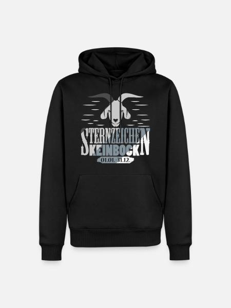 Sternzeichen Keinbock - Männer Premium Bio Hoodie - Schwarz
