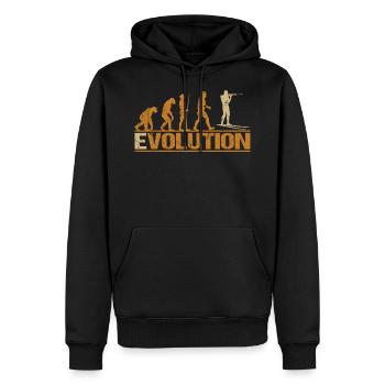 Biathlon Tir Evolution - Sweat à capuche Premium bio Homme - noir - Devant - Nico (187cm)
