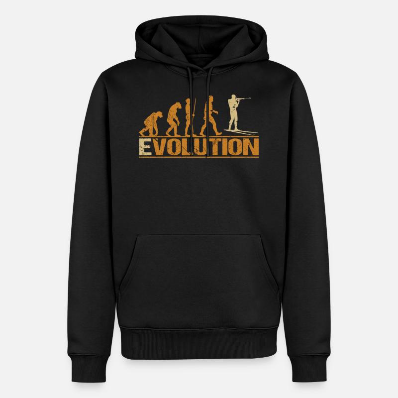 Biathlon Tir Evolution - Sweat à capuche Premium bio Homme - noir