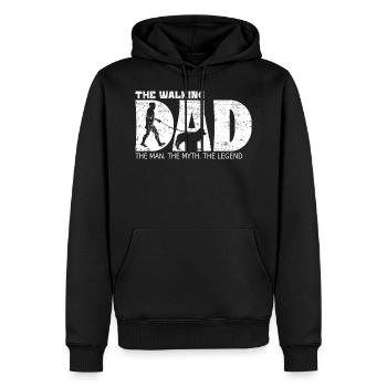 Kooikerhondje Le Walking Dad - Sweat à capuche Premium bio Homme - noir - Devant - Nico (187cm)