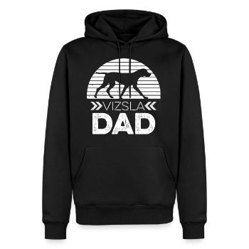 Magyar Vizsla Design für deinen Vizsla Papa - Männer Premium Bio Hoodie - Schwarz - Vorne - Nico (187cm)