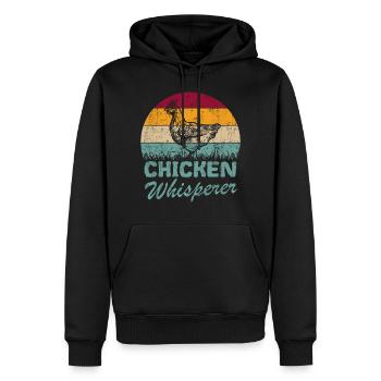 Chicken whisperers - Men’s Premium Organic Hoodie - black - Front - Nico (187cm)