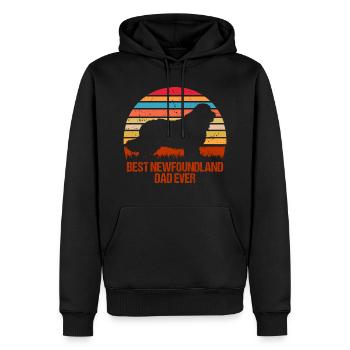 Neufundländer Beste Hunde Papa - Männer Premium Bio Hoodie - Schwarz - Vorne - Nico (187cm)