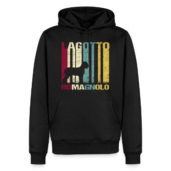 Lagotto Romagnolo Vintage - Men’s Premium Organic Hoodie - black - Front - Nico (187cm)