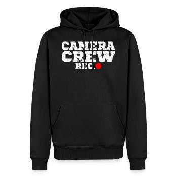 Camera Produktion Crew Rec. - Männer Premium Bio Hoodie - Schwarz - Vorne - Nico (187cm)