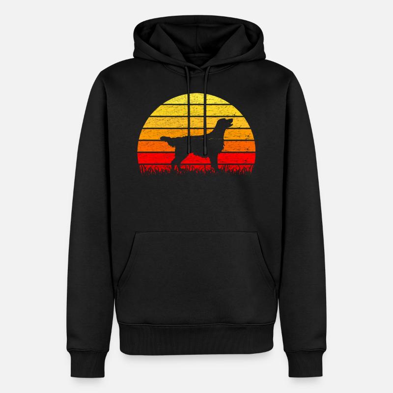 Lever de soleil plat - Sweat à capuche Premium bio Homme - noir