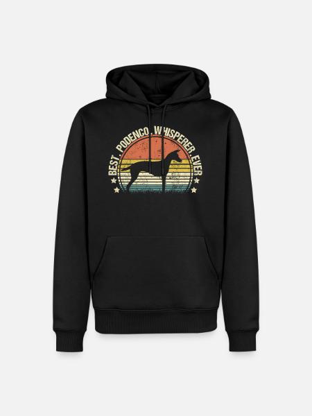 Podenco Canario Whisperer - Men’s Premium Organic Hoodie - black