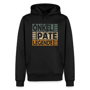 Onkel Pate Legende für Patenonkel - Männer Premium Bio Hoodie - Schwarz - Vorne - Nico (187cm)