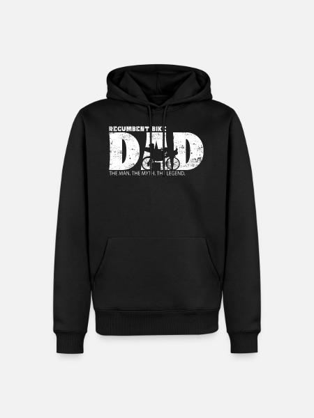 Liegerad Dad mit Spruch - Männer Premium Bio Hoodie - Schwarz