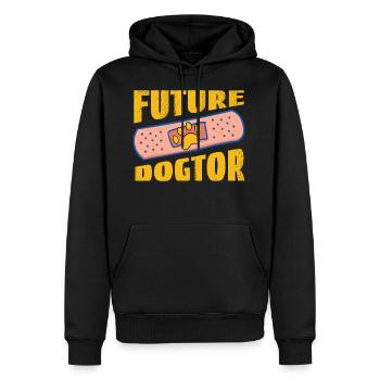 Vétérinaire Dogtor Amoureux des chiens Idée cadeau - Sweat à capuche Premium bio Homme - noir - Devant - Nico (187cm)