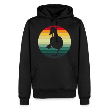 Ente lustiges Tier - Männer Premium Bio Hoodie - Schwarz - Vorne - Nico (187cm)