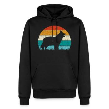Chodsky Pes Böhmischer Schäferhund Retro Vintage - Männer Premium Bio Hoodie - Schwarz - Vorne - Nico (187cm)