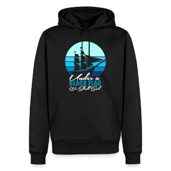 Pirate pirates - Sweat à capuche Premium bio Homme - noir - Devant - Nico (187cm)