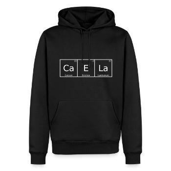 Caela Name First Name Chemistry Periodic Table Elements - Men’s Premium Organic Hoodie - black - Front - Nico (187cm)