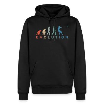 Hammerwerfen Hammerwurf Männer Evolution Retro - Männer Premium Bio Hoodie - Schwarz - Vorne - Nico (187cm)