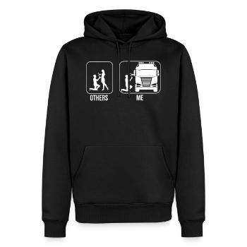Truck Truck Driver Trucks Other & I Request - Men’s Premium Organic Hoodie - black - Front - Nico (187cm)