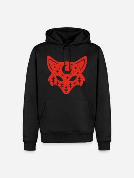 Red fox totem of nature - Men’s Premium Organic Hoodie - black
