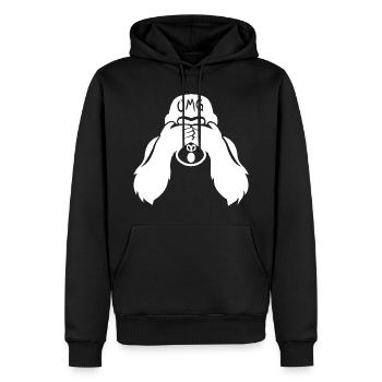Witziger Gorilla OMG Affe - Männer Premium Bio Hoodie - Schwarz - Vorne - Nico (187cm)