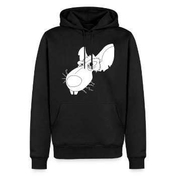 White Sewer Rat - Men’s Premium Organic Hoodie - black - Front - Nico (187cm)