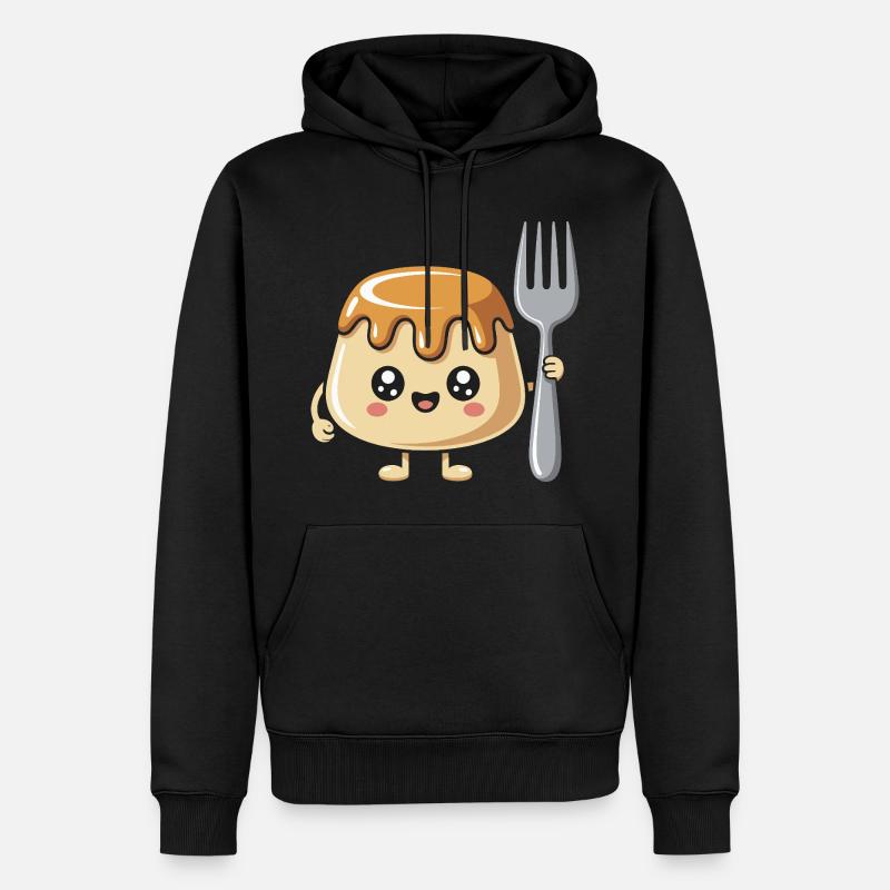 Pudding à la fourchette - Sweat à capuche Premium bio Homme - noir