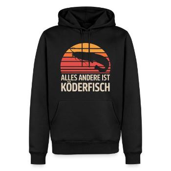 Welsangler – Alles Andere Ist Köderfisch - Männer Premium Bio Hoodie - Schwarz - Vorne - Nico (187cm)