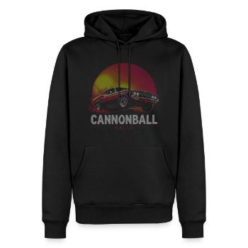 Muscle Car de Halftone Rallye Cannonball - Sweat à capuche Premium bio Homme - noir - Devant - Nico (187cm)