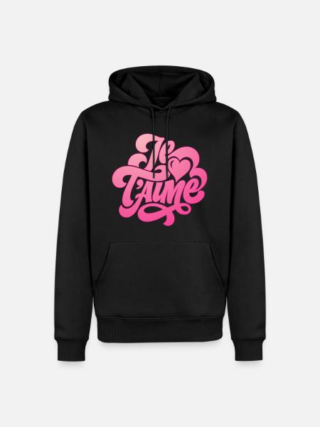Je t'aime - Ich liebe Dich - Valentinstag - Männer Premium Bio Hoodie - Schwarz