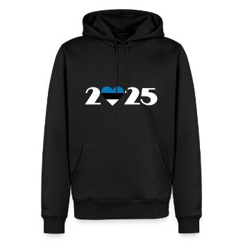 I love Estland 2025, Reise nach Estland 2025 - Männer Premium Bio Hoodie - Schwarz - Vorne - Nico (187cm)