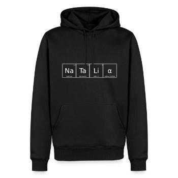 Natalia Name Vorname Chemie Periodensystem Element - Männer Premium Bio Hoodie - Schwarz - Vorne - Nico (187cm)