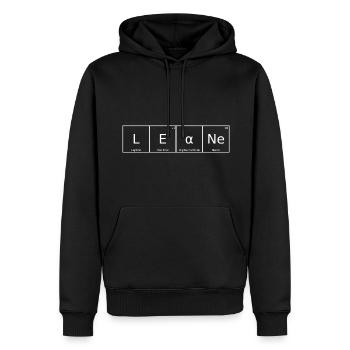Leane Name Vorname Chemie Periodensystem Elemente - Männer Premium Bio Hoodie - Schwarz - Vorne - Nico (187cm)
