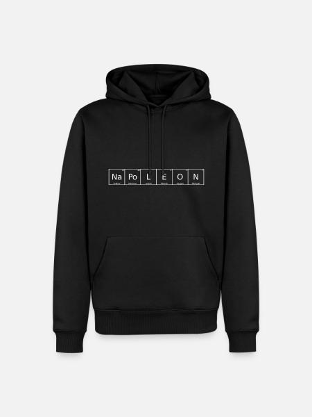 Napoléon Nom Prénom Chimie Tableau périodique - Sweat à capuche Premium bio Homme - noir