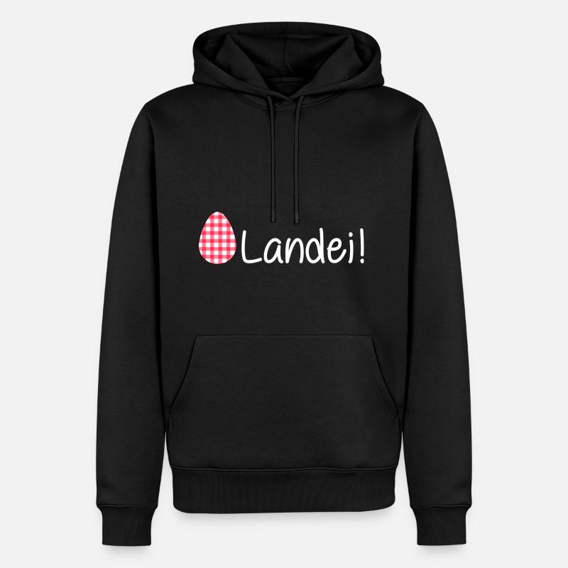 landei (white) - Männer Premium Bio Hoodie - Schwarz