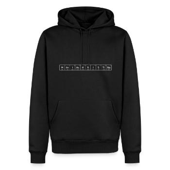 Mariachristina Nom Prénom Chimie Tableau périodique - Sweat à capuche Premium bio Homme - noir - Devant - Nico (187cm)