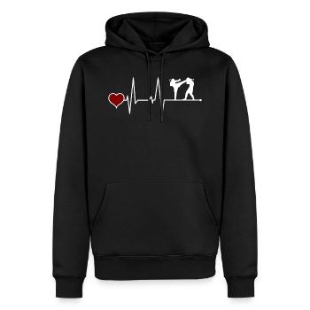 Muay Thai Thaiboxen Herzschlag - Männer Premium Bio Hoodie - Schwarz - Vorne - Nico (187cm)