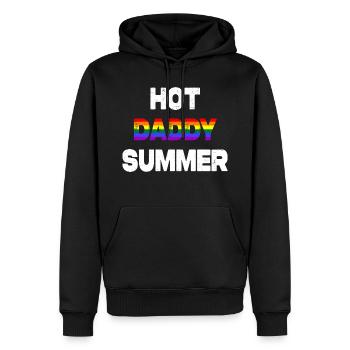 Hot Daddy Summer - Männer Premium Bio Hoodie - Schwarz - Vorne - Nico (187cm)