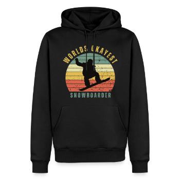 Snowboarder le plus correct - Sweat à capuche Premium bio Homme - noir - Devant - Nico (187cm)