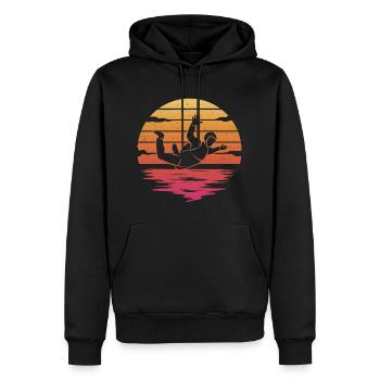 Fallschirmspringer Skydiver Skydiving Fallschirm - Männer Premium Bio Hoodie - Schwarz - Vorne - Nico (187cm)