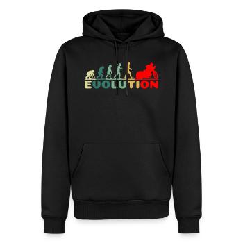 Speedway Motorcycle Racer Evolution Retro - Men’s Premium Organic Hoodie - black - Front - Nico (187cm)